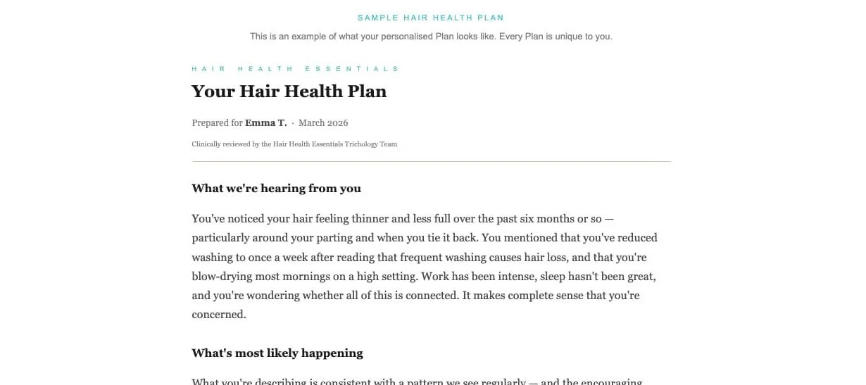 Hair Health Plan