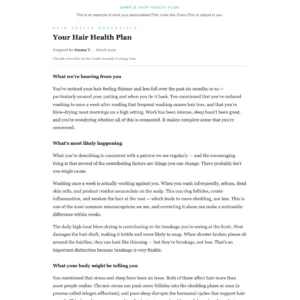 Hair Health Plan
